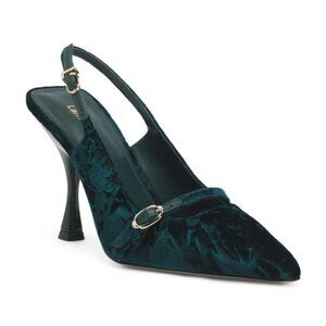 LARROUDE Handmade In Brazil Velvet Ines High Heel Pumps